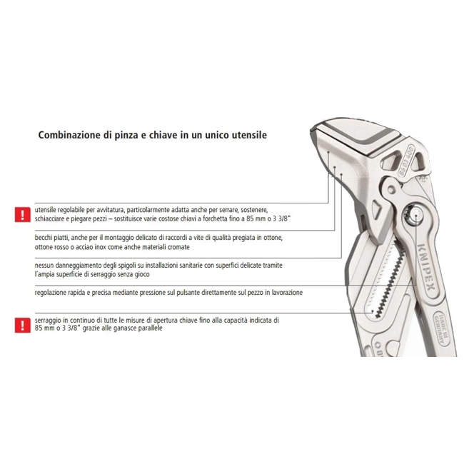 Vendita online Pinza chiave regolabile da 400 mm. - Knipex